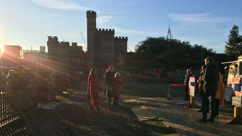 William and Kate arrive in Cardiff