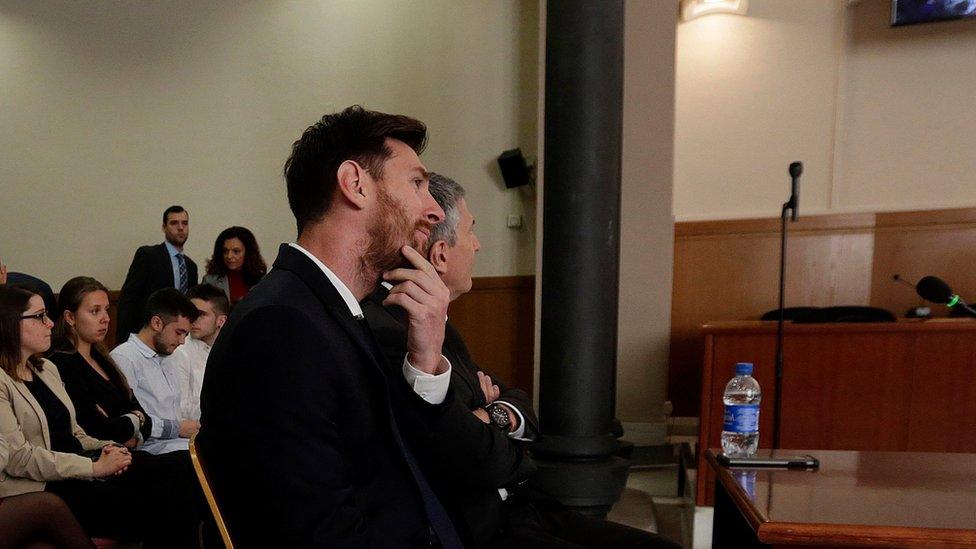 Messi and father in court from the side