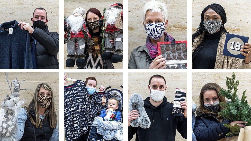 Portraits of shoppers