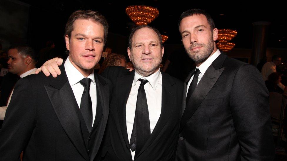 Matt Damon, Harvey Weinstein and Ben Affleck