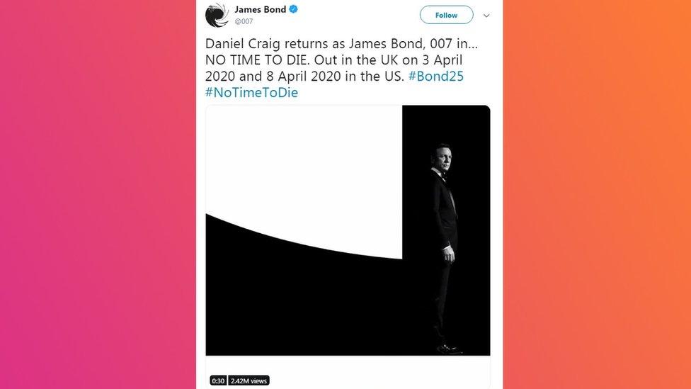 A-tweet-about-james-bond-new-movie-no-time-to-die.