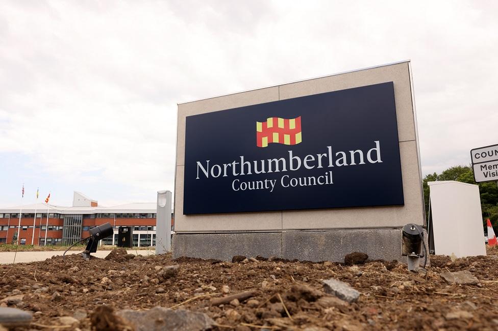 Northumberland County Council sign