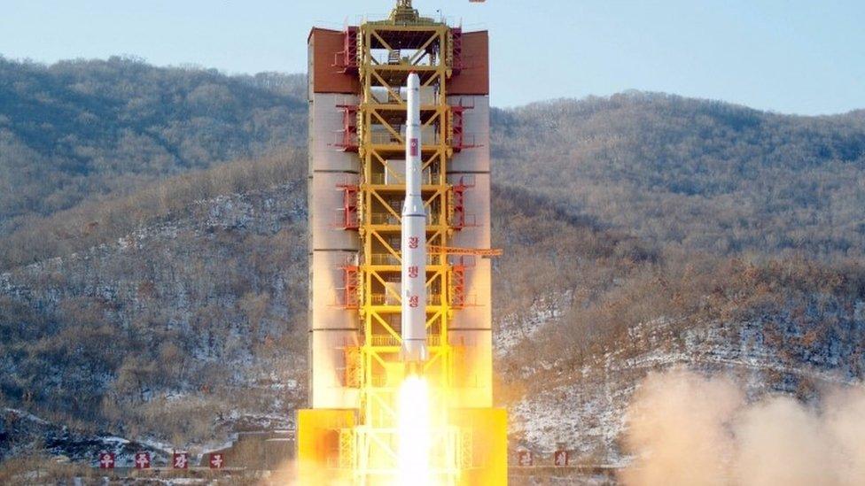 Kwangmyongsong-4 Satellite is launched from Sohae (Feb 2016)