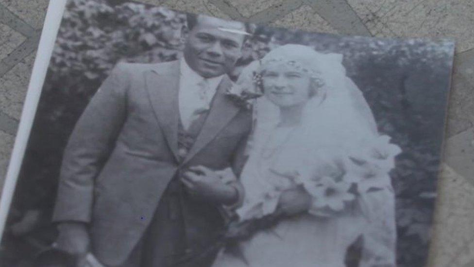 Jack and Lavinia on their wedding day