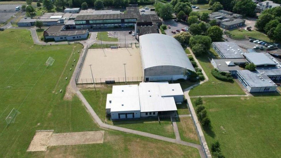 Aerial of the existing school