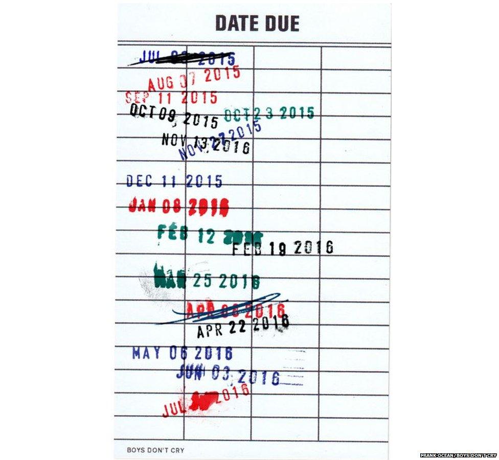 Frank Oceans latest post on his website