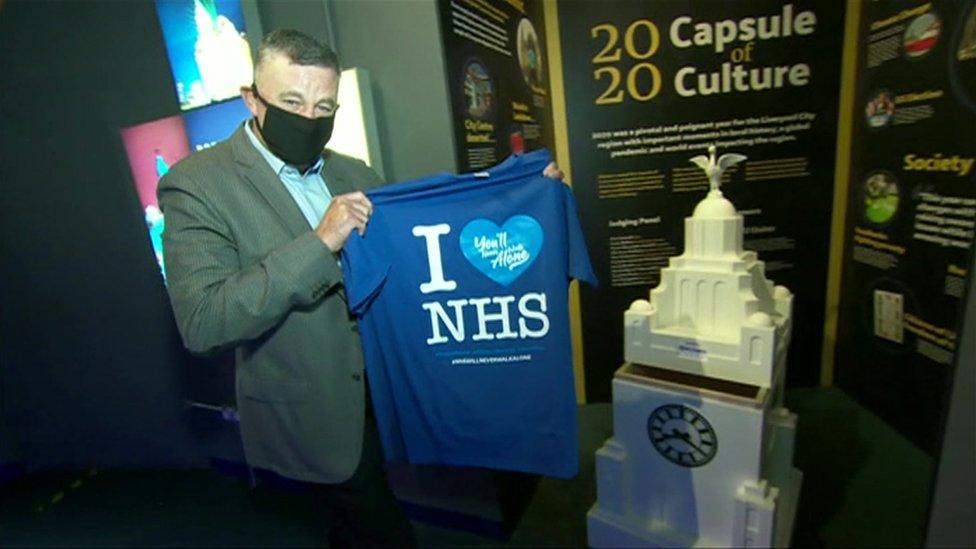 John Aldridge with T-Shirt for capsule