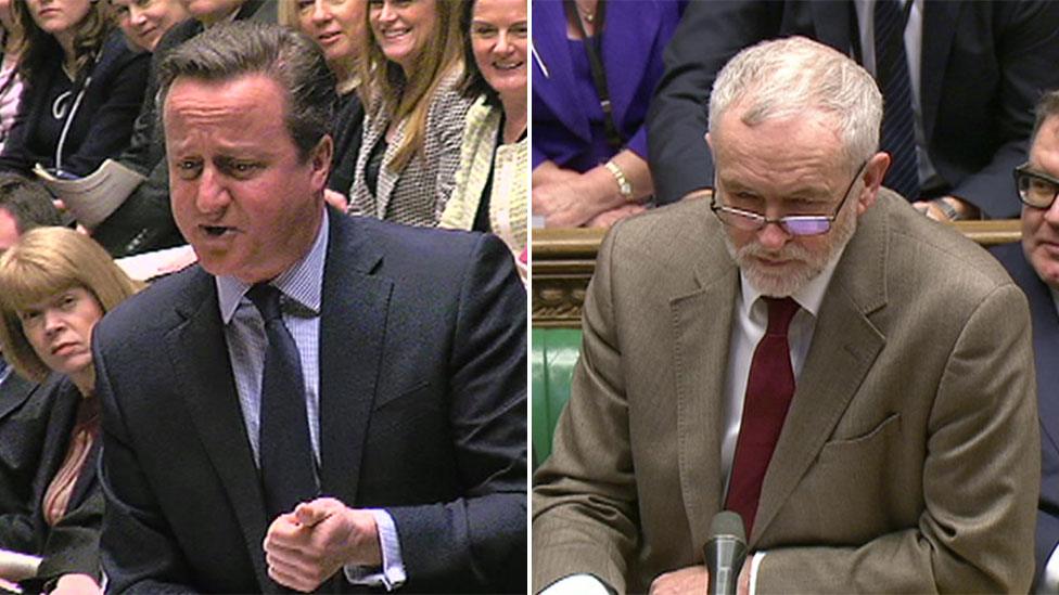 David Cameron and Jeremy Corbyn
