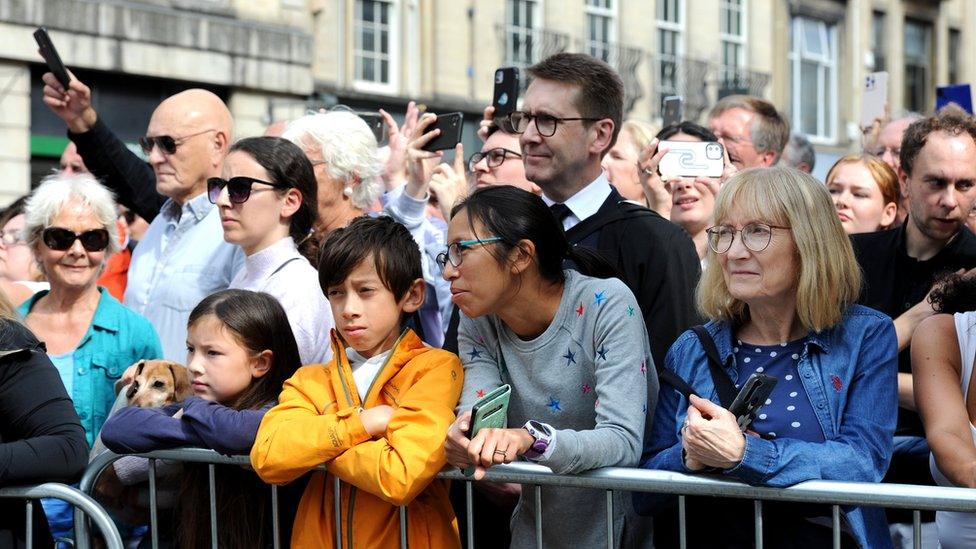 Crowds at the proclamation ceremony