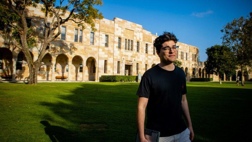 Drew Pavlou at the University of Queensland