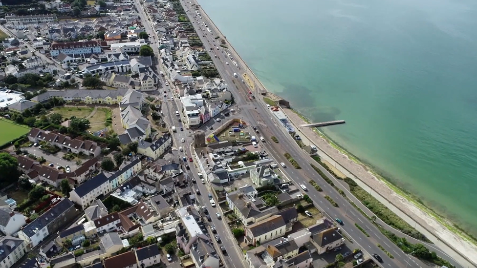 Victoria Avenue in Jersey aerial view