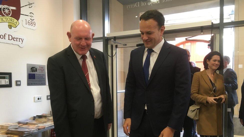 Billy Moore with Leo Varadkar