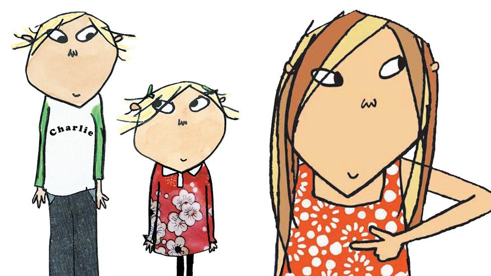 Charlie and Lola (left) and Clarice Bean