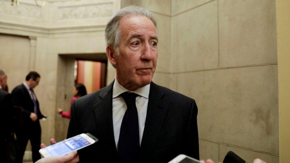 Ways and Means Committee Chairman Richard Neal talking to reporters