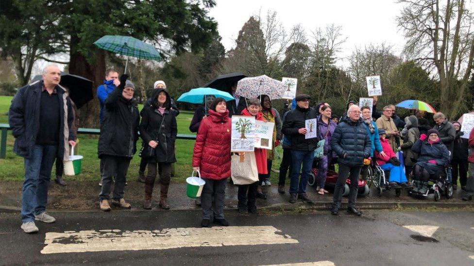 Wellingborough tree protesters