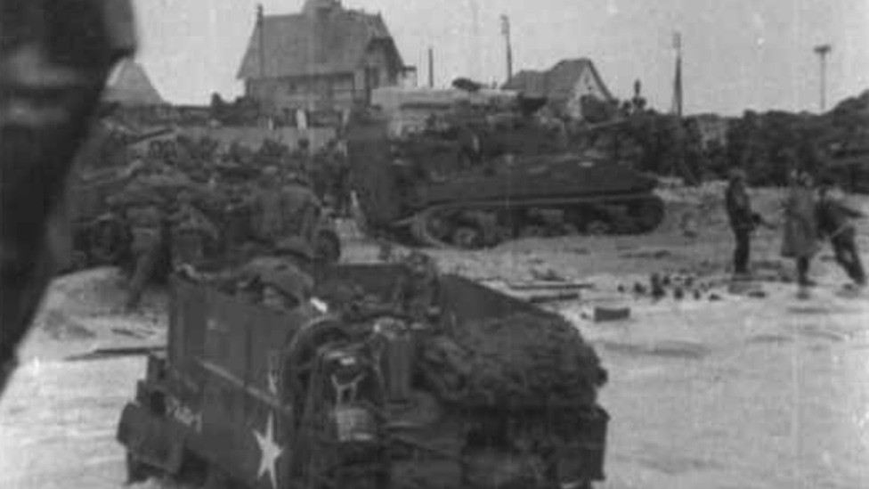 Tanks on beach