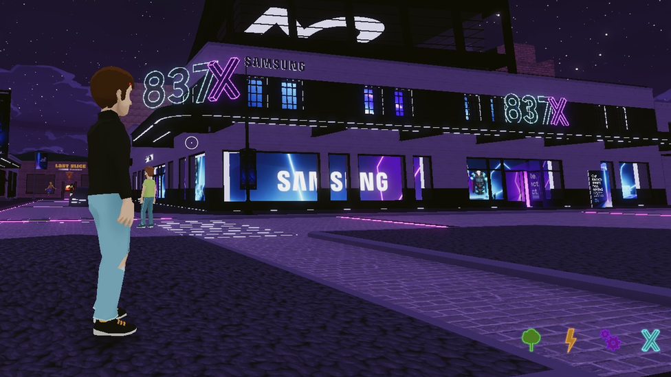 A Samsung shop on Decentraland