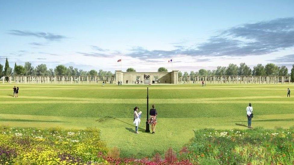 An artist's view of how the memorial will look