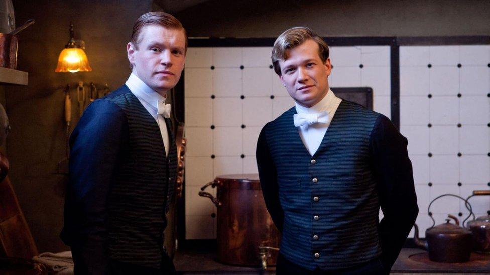 Ed Speleers, right, Matt Milne