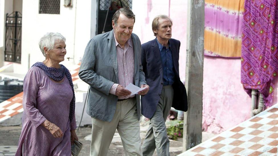 Judi Dench, Tom Wilkinson and Bill Nighy in The Best Exotic Marigold Hotel