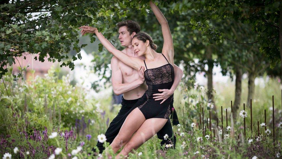 Dancers from the London Contemporary Ballet Theatre perform