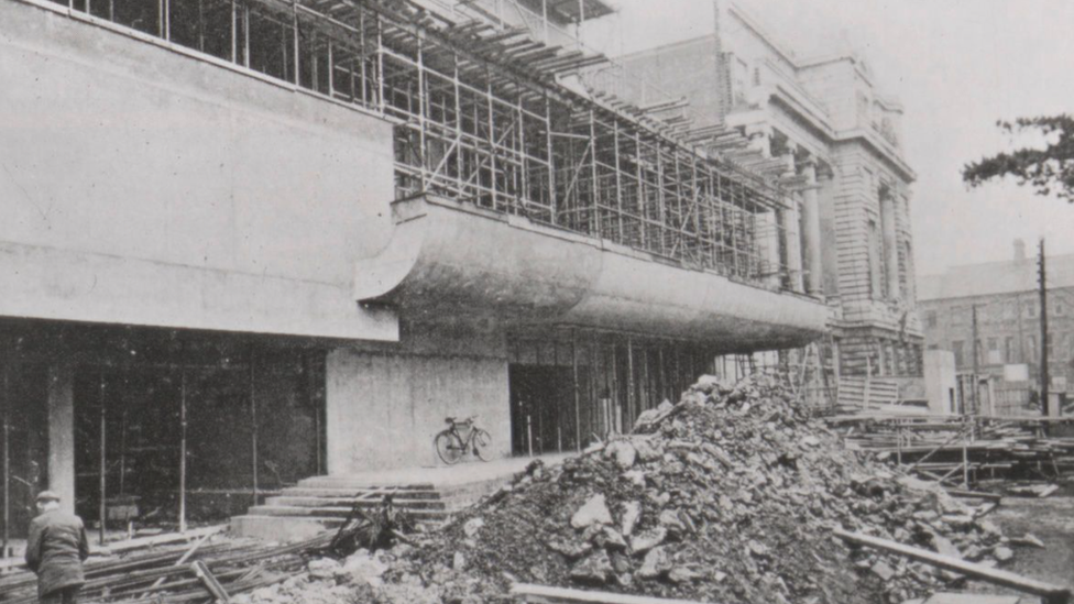 Entrance under construction