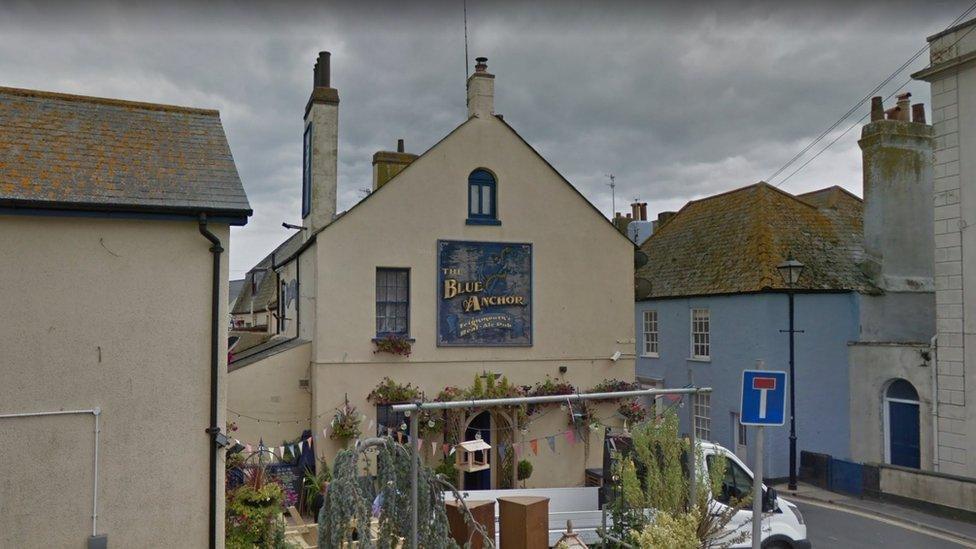 Blue Anchor pub in Teignmouth