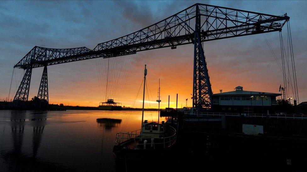 Transporter bridge in Middlesbrough