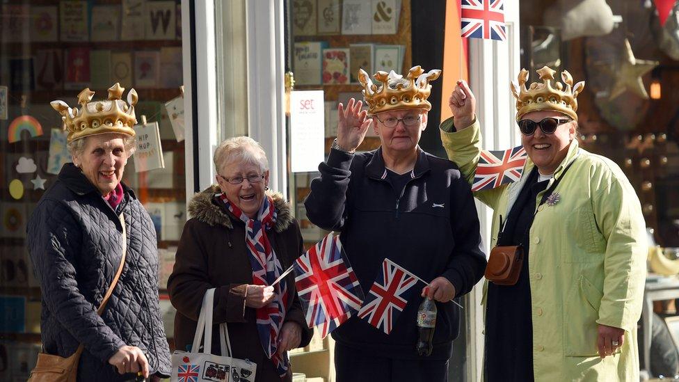 Crowds gather outside Leicester Cathedral