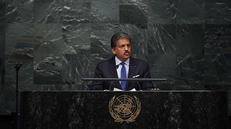 Anand Mahindra addresses the United Nations Opening Ceremony