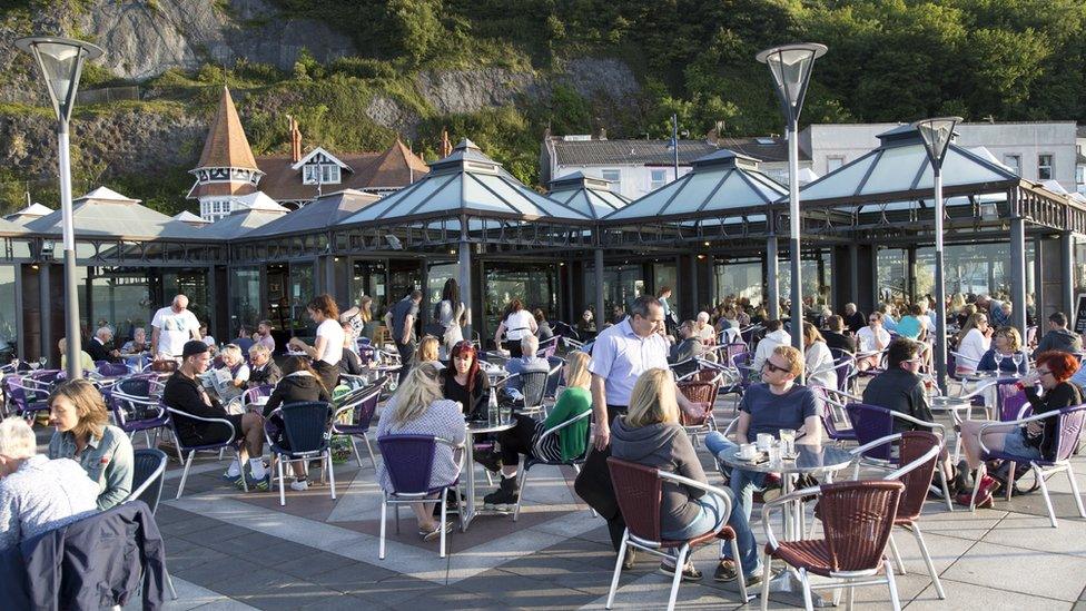 Verdis Italian seaside cafe restaurant, Mumbles, Gower