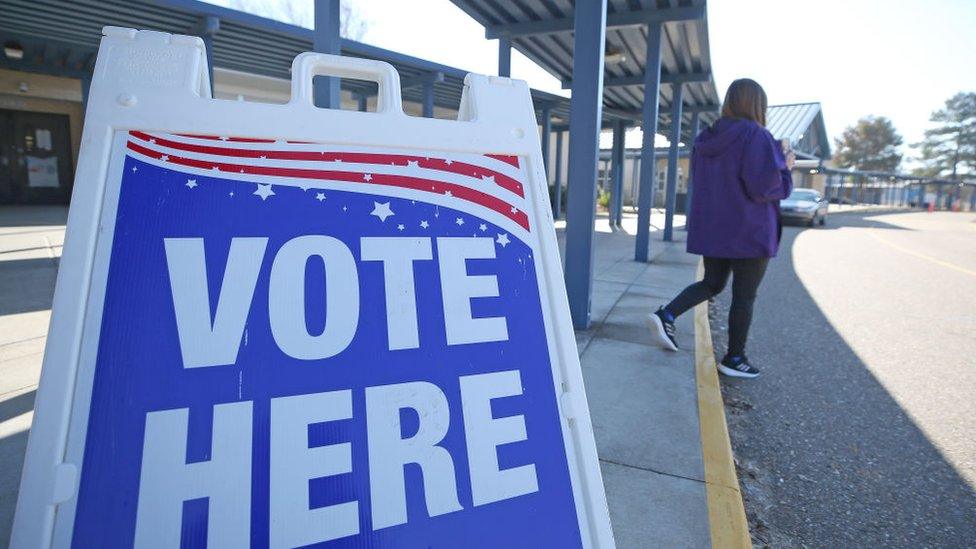 A polling station in Louisiana