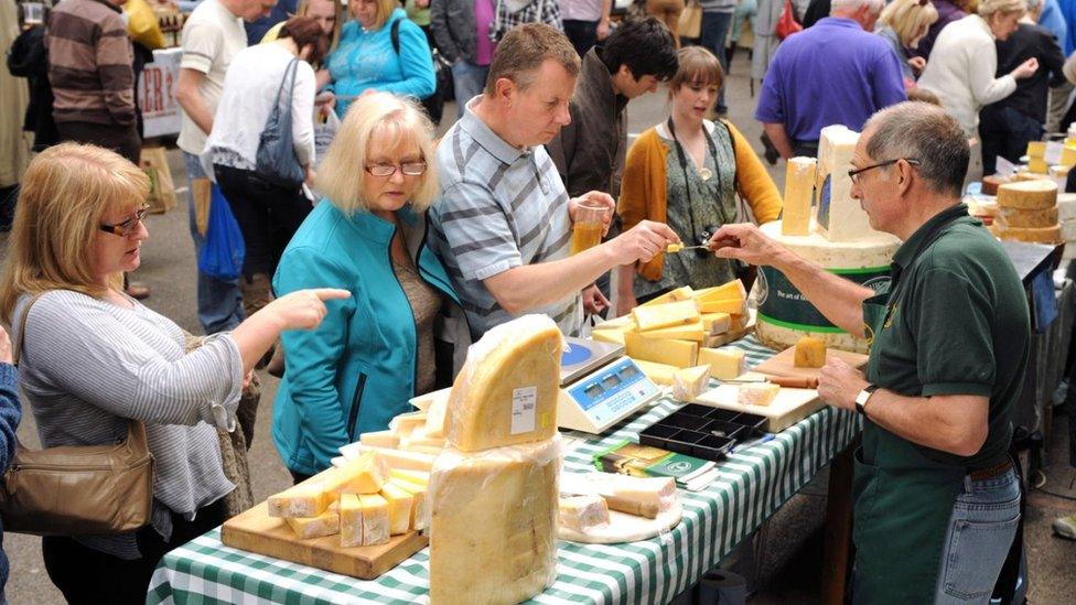 People at cheese fair