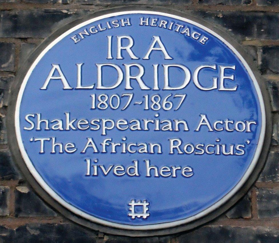 Ira Aldridge plaque