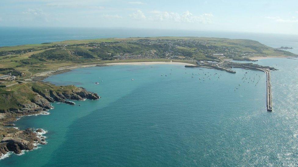 Breakwater aerial shot