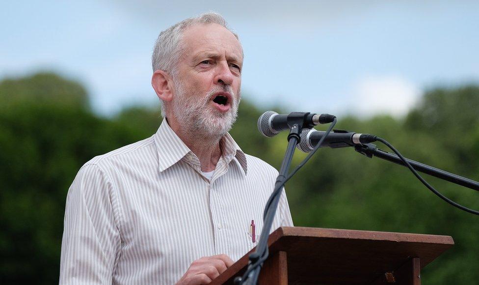 Jeremy Corbyn at Durham Miners' Gala 2015