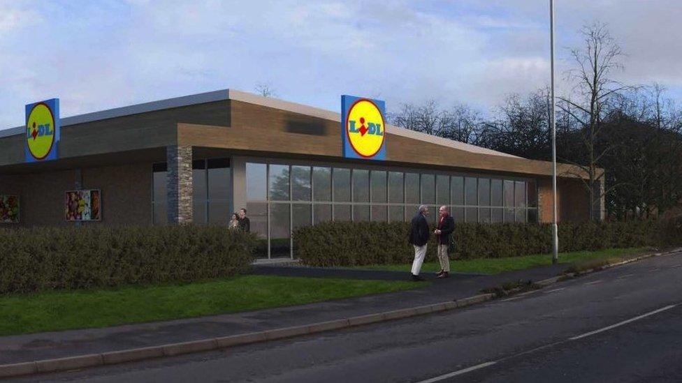 Concept image of new lidl store for Royal Wootton Bassett