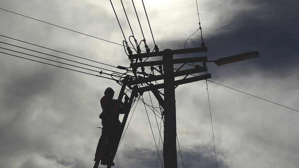 Power lines in Christchurch