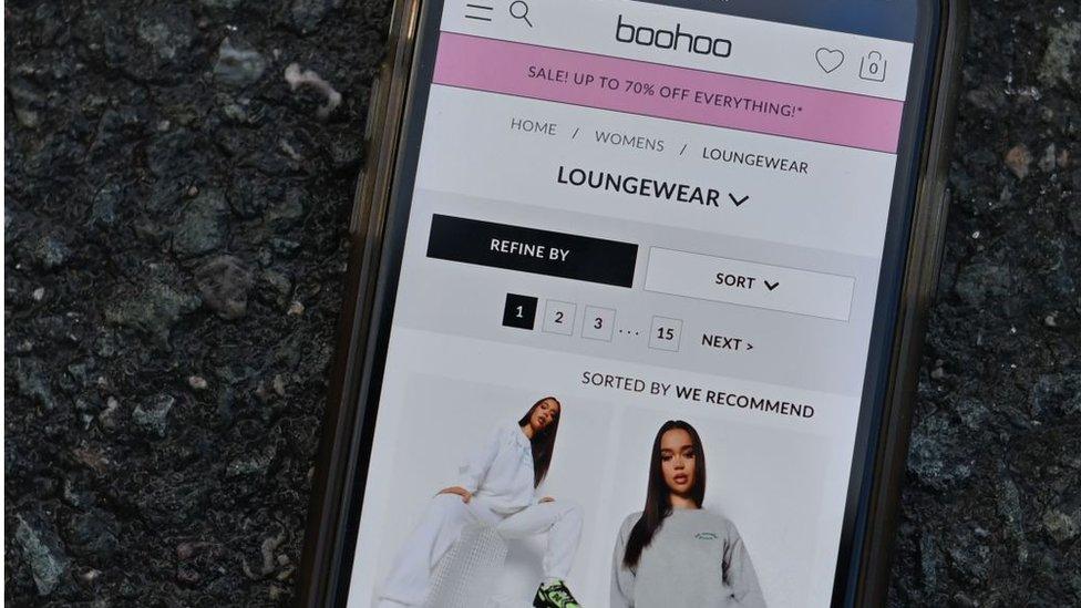 Boohoo app on phone