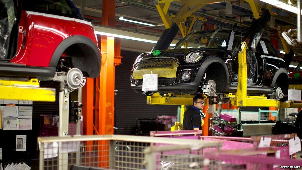 The Mini car plant in Oxfordshire, owned by German company BMW