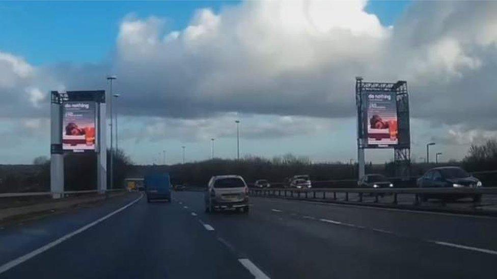 M62 advertising screens