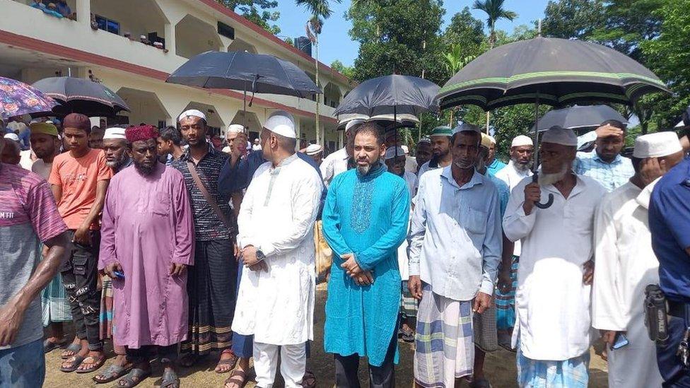 Funeral of father and son who died