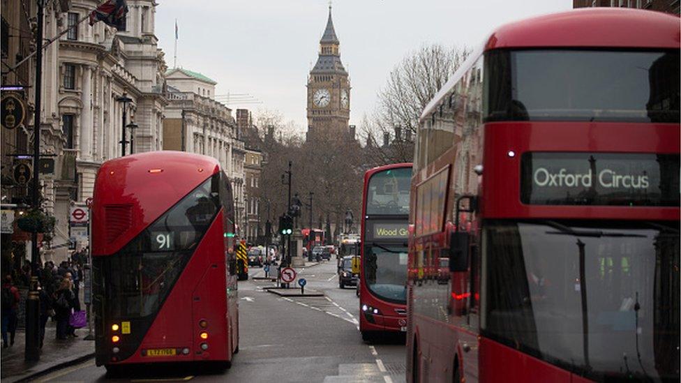 Buses on Whitehall