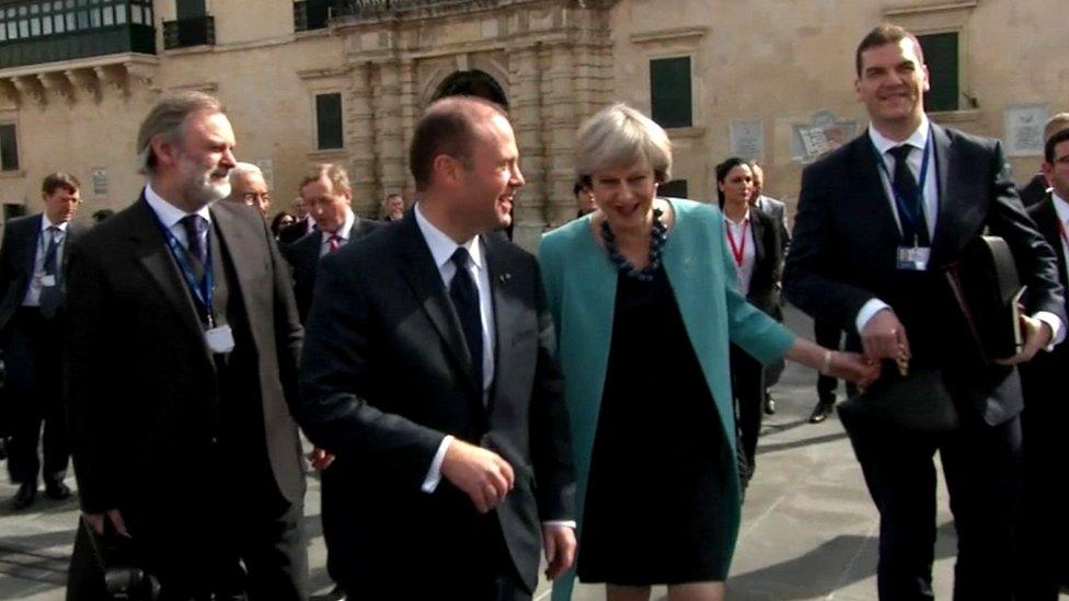 Oliver Robbins with Theresa May