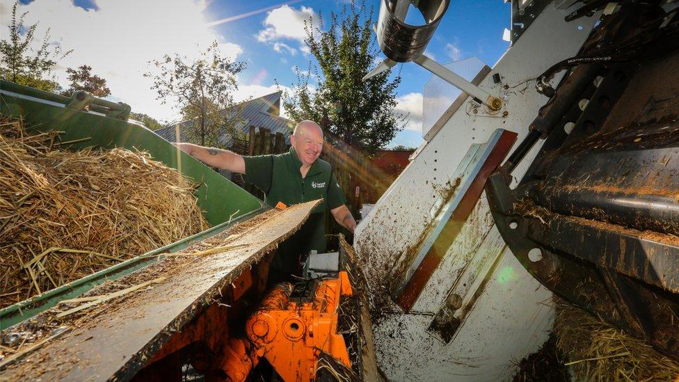 Loading zoo poo truck