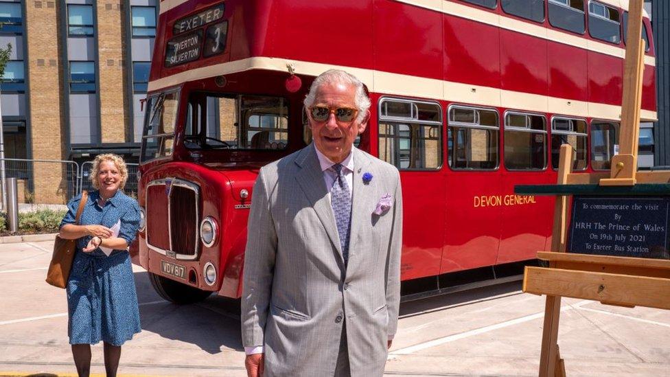 Prince of Wales at St Sidwell's bus depot