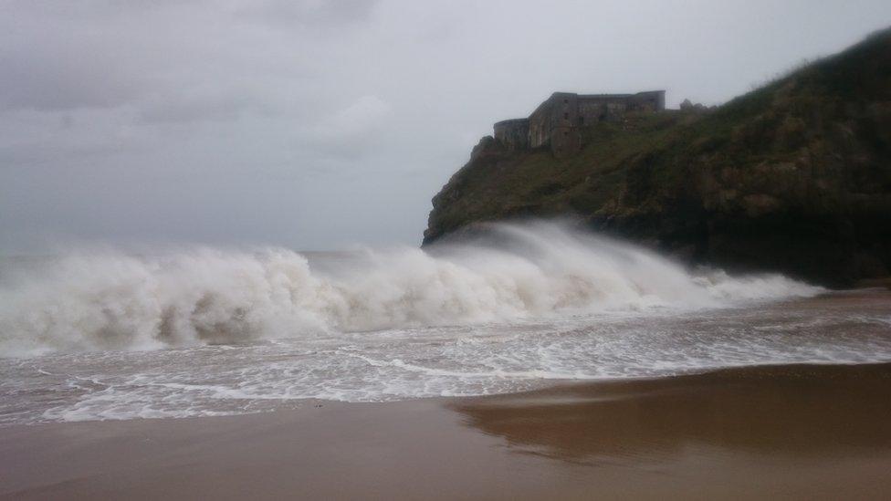 Wild waves in Tenby, Pembrokeshire, captured by Sharon Callow