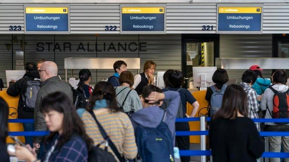 Lufthansa passengers