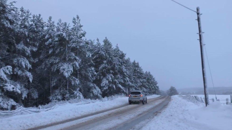 Snow near Grantown on Spey