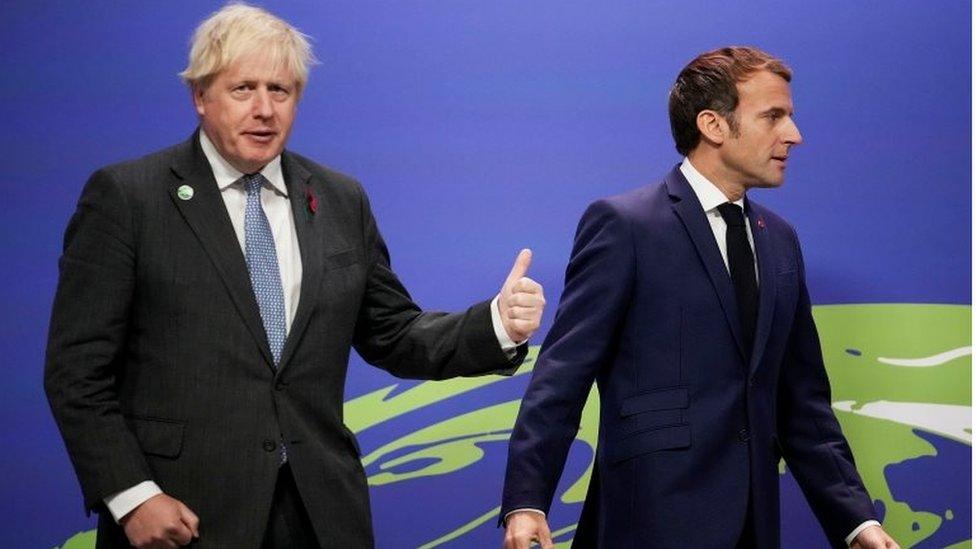 Boris Johnson and Emmanuel Macron